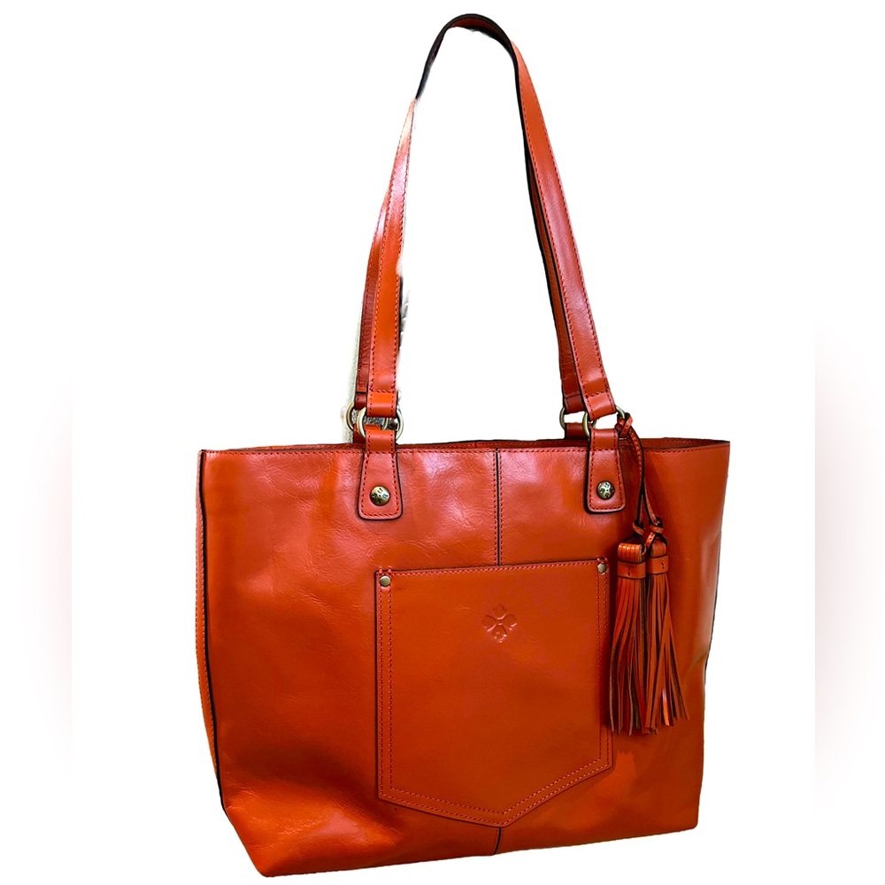 Patricia Nash Marza Leather Tote with Tassel in Apricot NWT